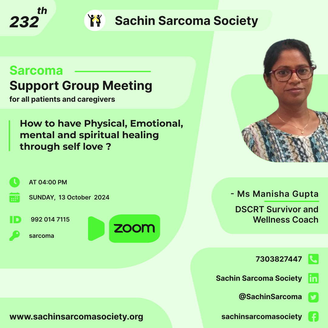 232th Sarcoma Support Group Meeting